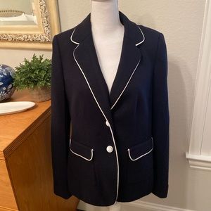 Banana Republic Navy Blazer with White Trim